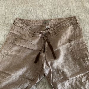 Brown linen pants